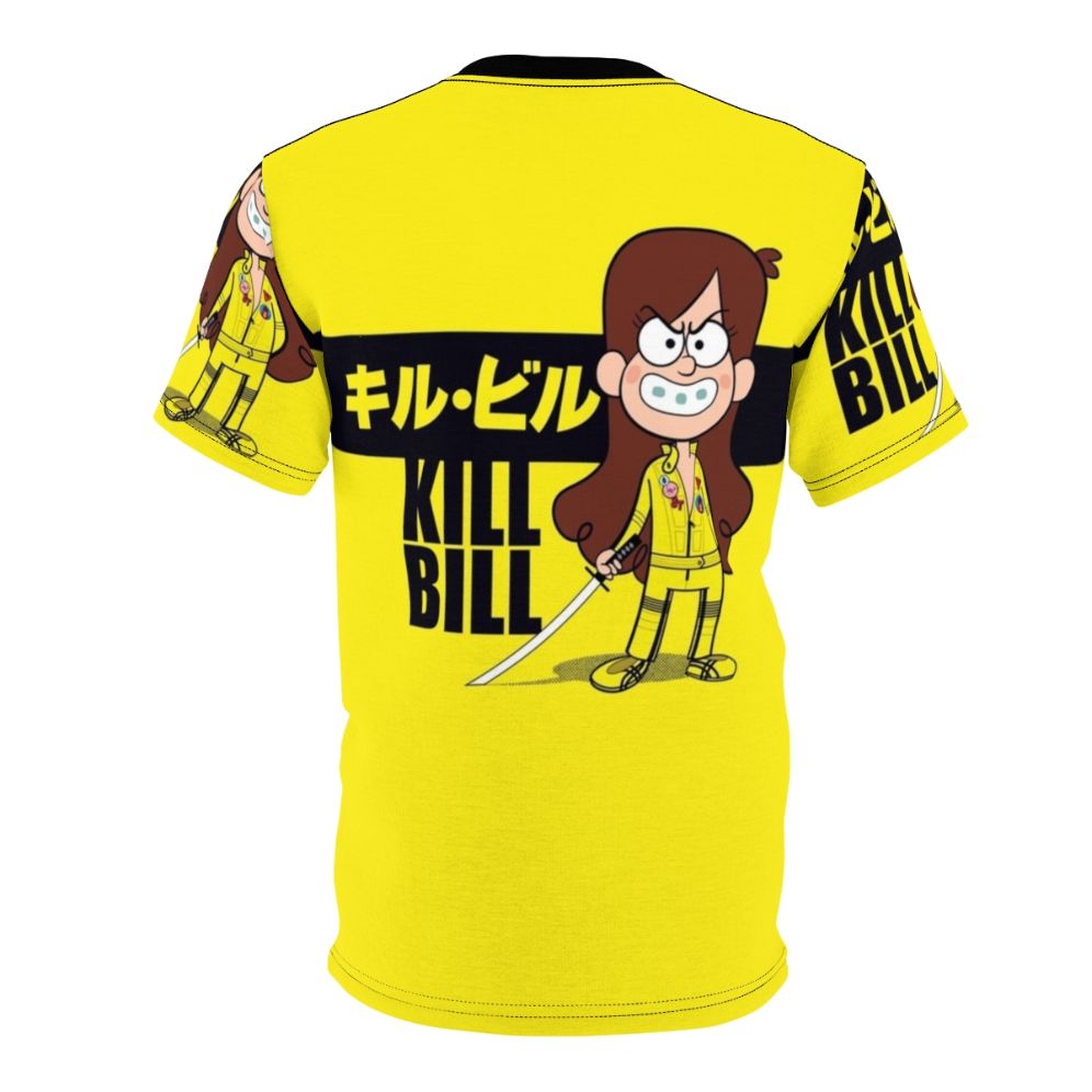 Anime-inspired pop culture t-shirt featuring characters and elements from Gravity Falls, Kill Bill, and other cult classic media - Back