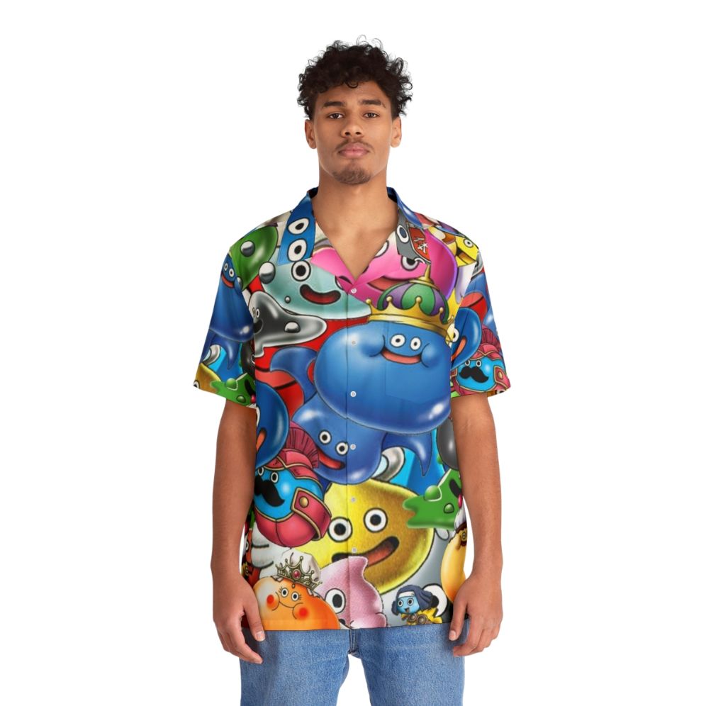 Dragon Quest Slimes Hawaiian Shirt - People Front