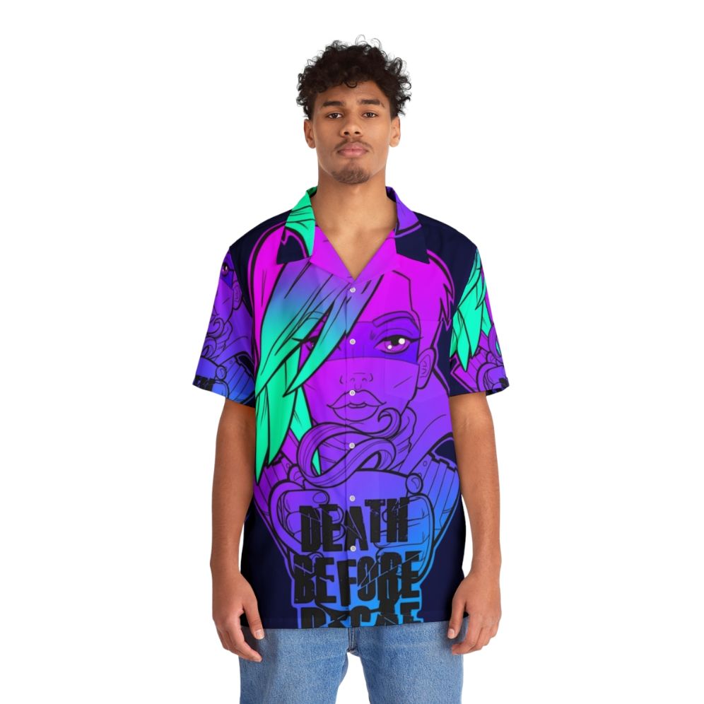 Borderlands Lorelei Death Before Decaf Hawaiian Shirt - People Front