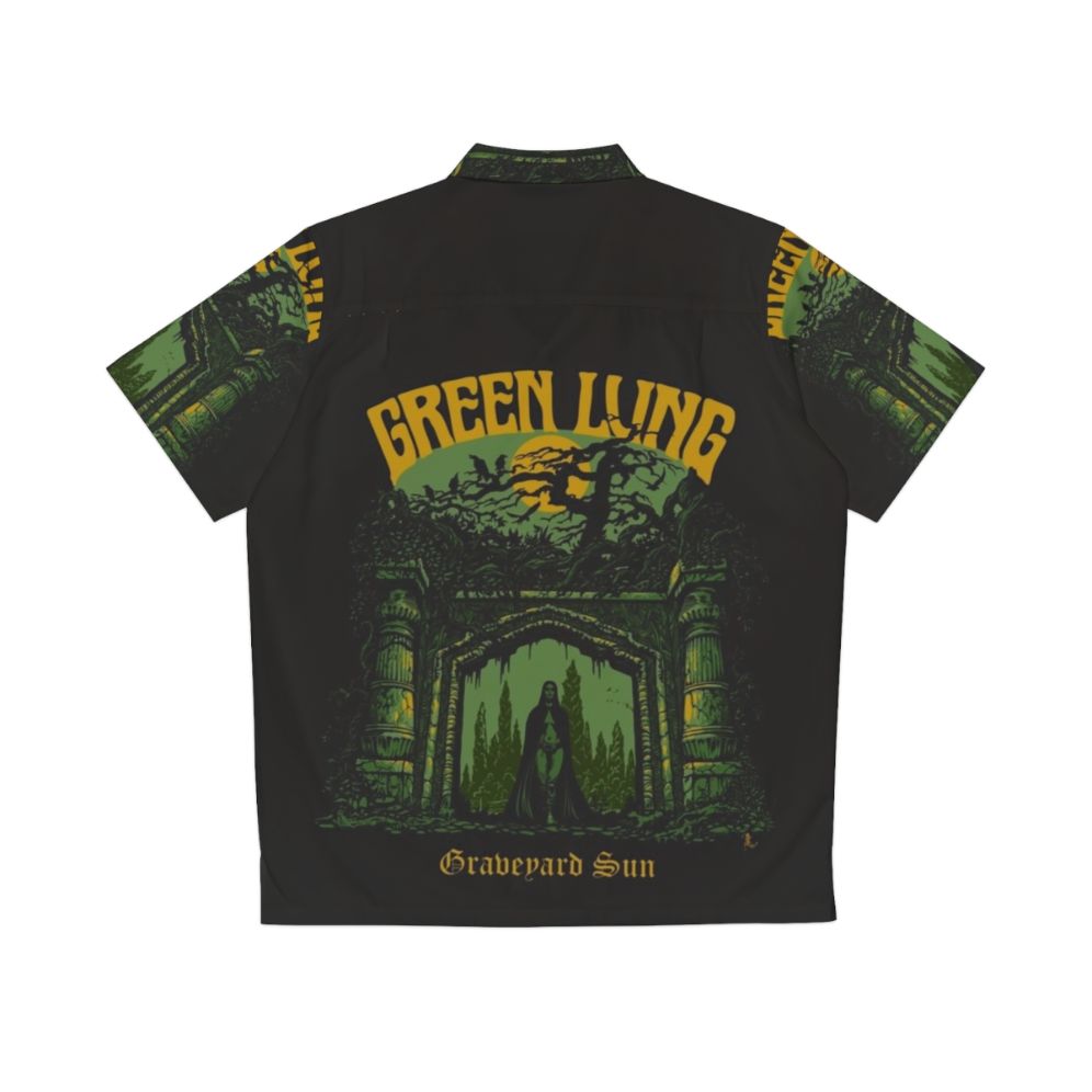 Green doom metal Hawaiian shirt - Back