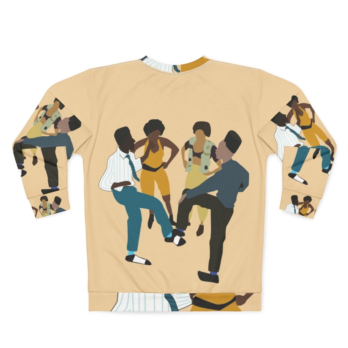 Retro 90s House Party Sweatshirt featuring Hip Hop Art - Back