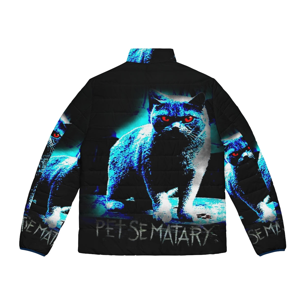 Pet Sematary puffer jacket with spooky horror design - Back