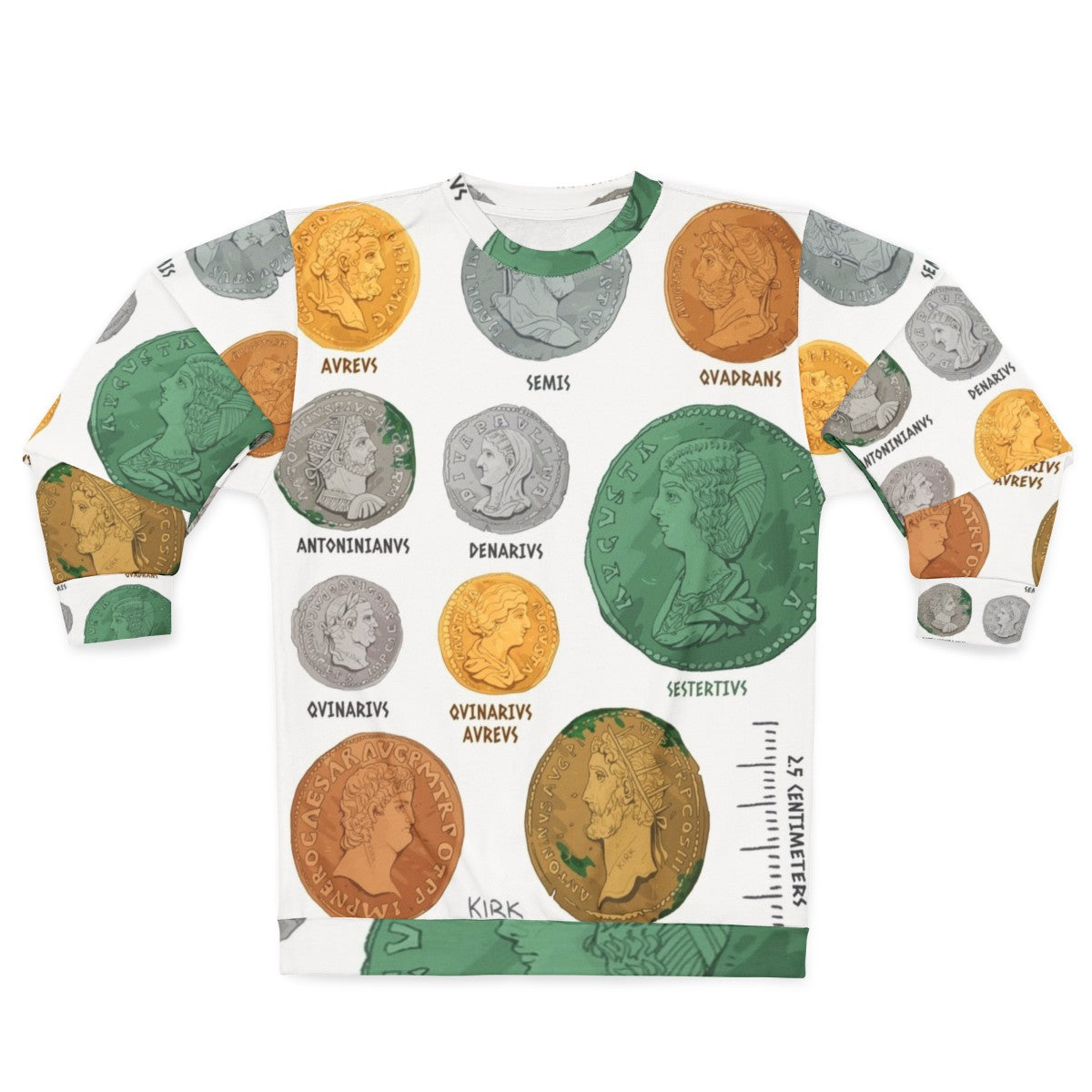 Roman Imperial Coin Chart Sweatshirt