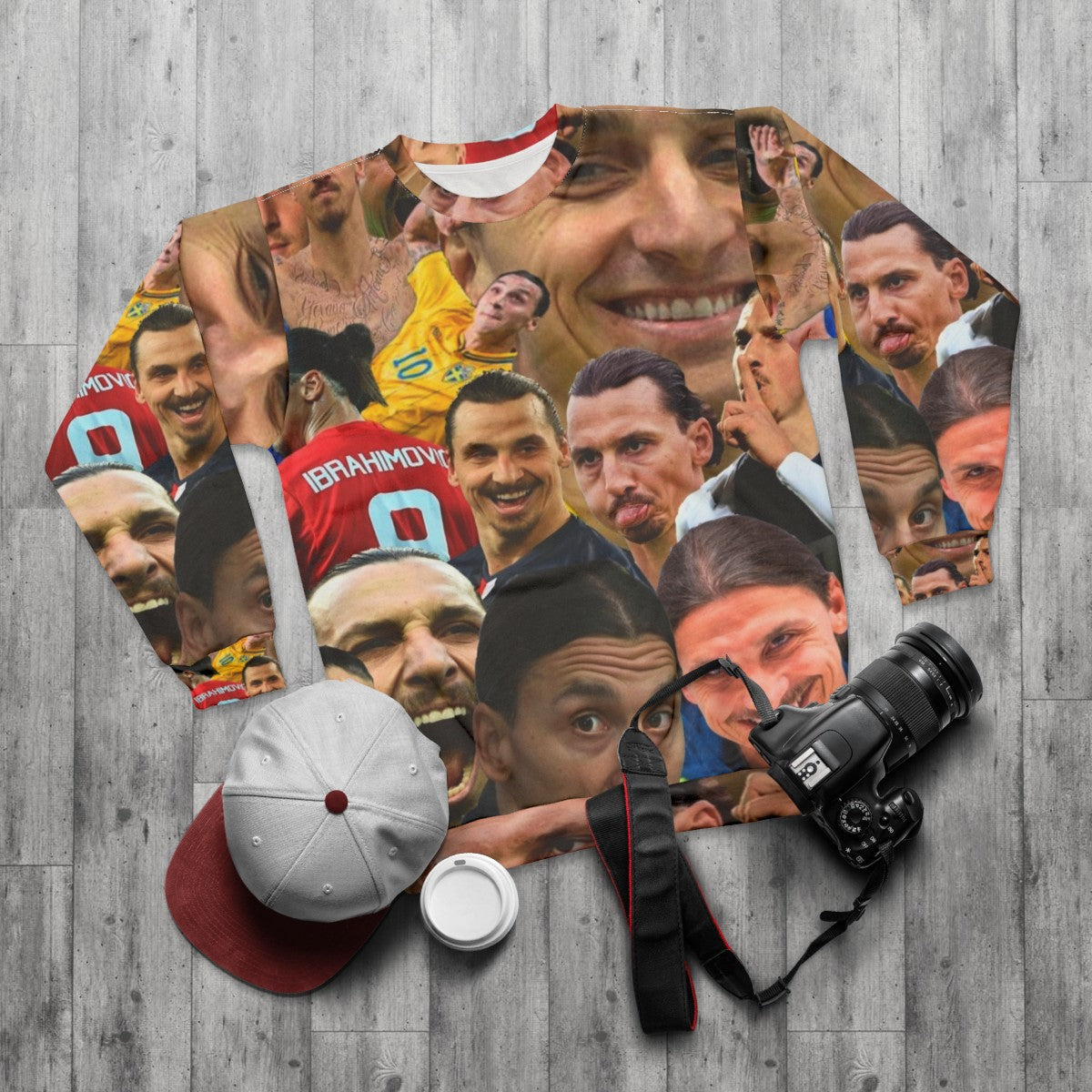 Zlatan Ibrahimovic Soccer Sweatshirt - flat lay