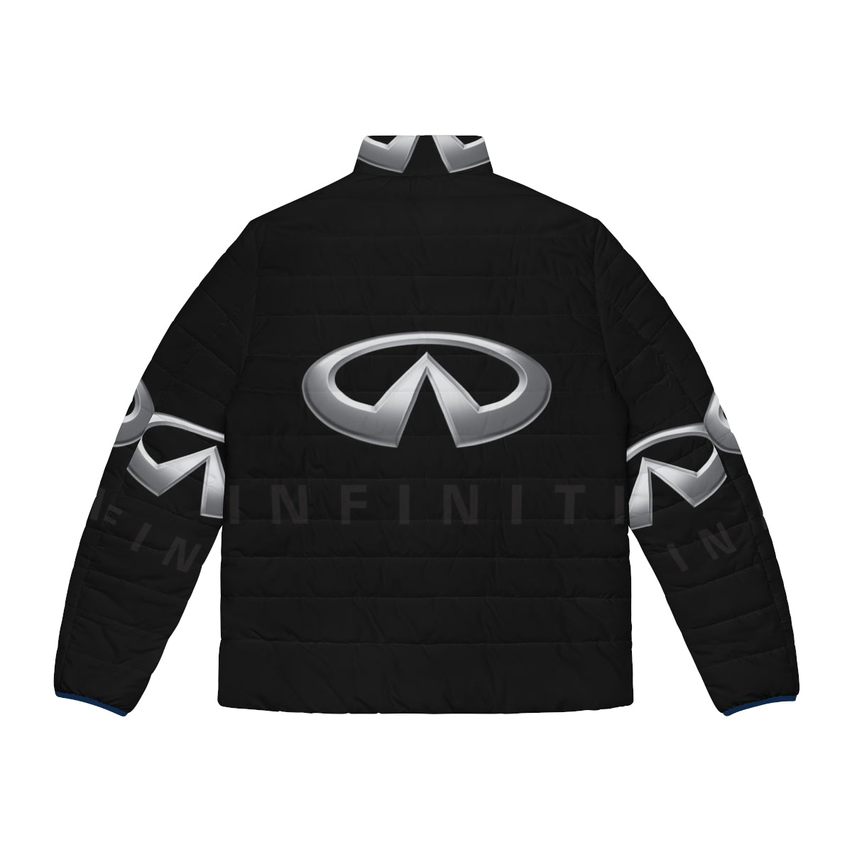 Infiniti car design puffer jacket with car silhouette graphic - Back