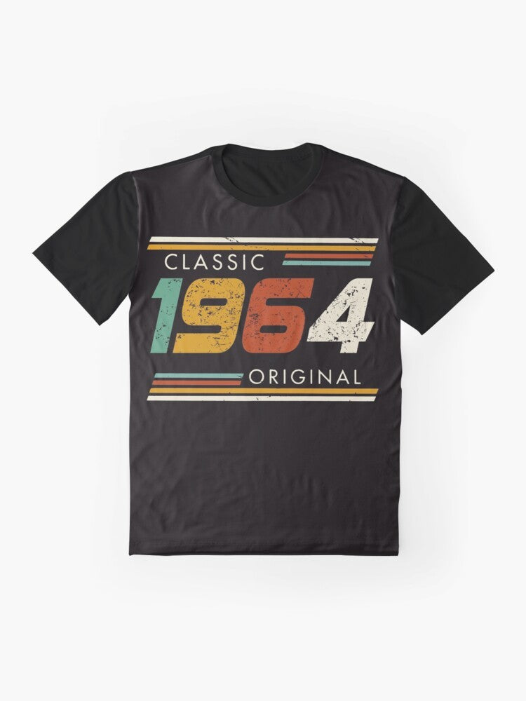 58th birthday t-shirt with classic 1964 original graphic design - Flat lay