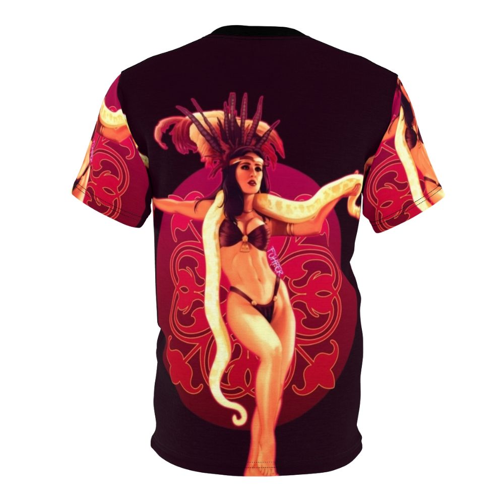 Artistic portrait t-shirt design inspired by the cult classic film From Dusk Till Dawn - Back