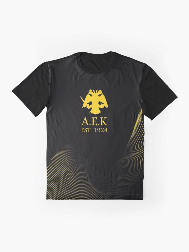 AEK ATHENS Graphic T-Shirt with focus on the AEK Athens logo and team name - Flat lay