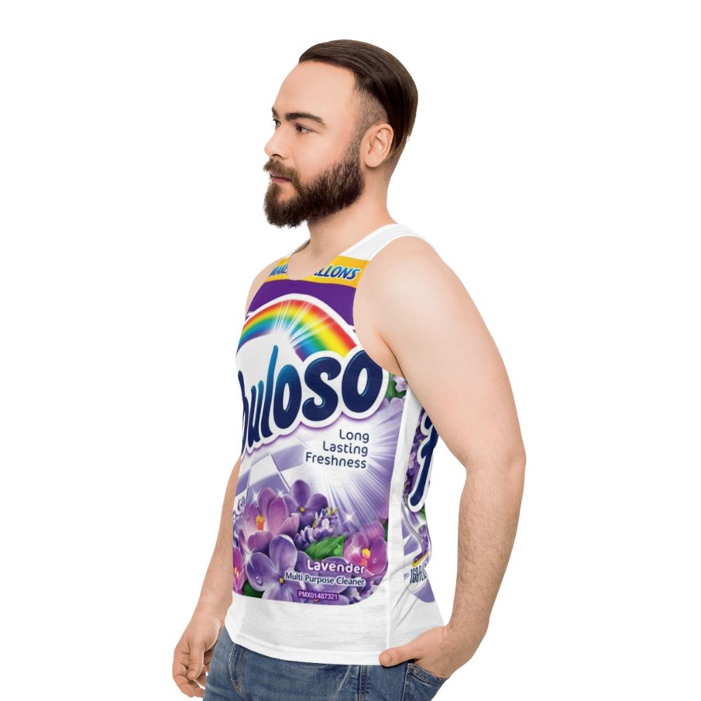 Lavender Household Cleaner Unisex Fresh Tank Top - men side