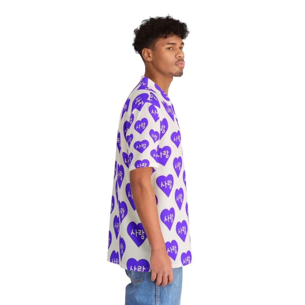 Korean-inspired purple heart Hawaiian shirt - People Pight