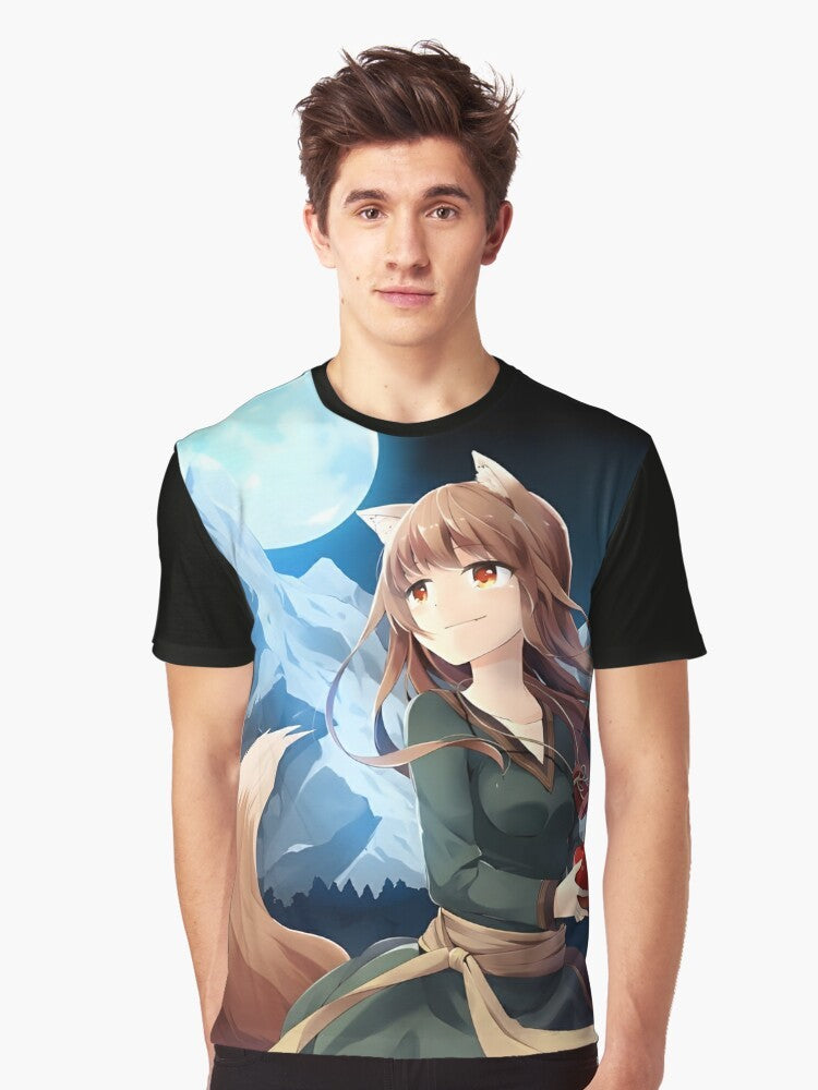 Horo - Spice and Wolf Fantasy Wolf Goddess Graphic T-Shirt - Men