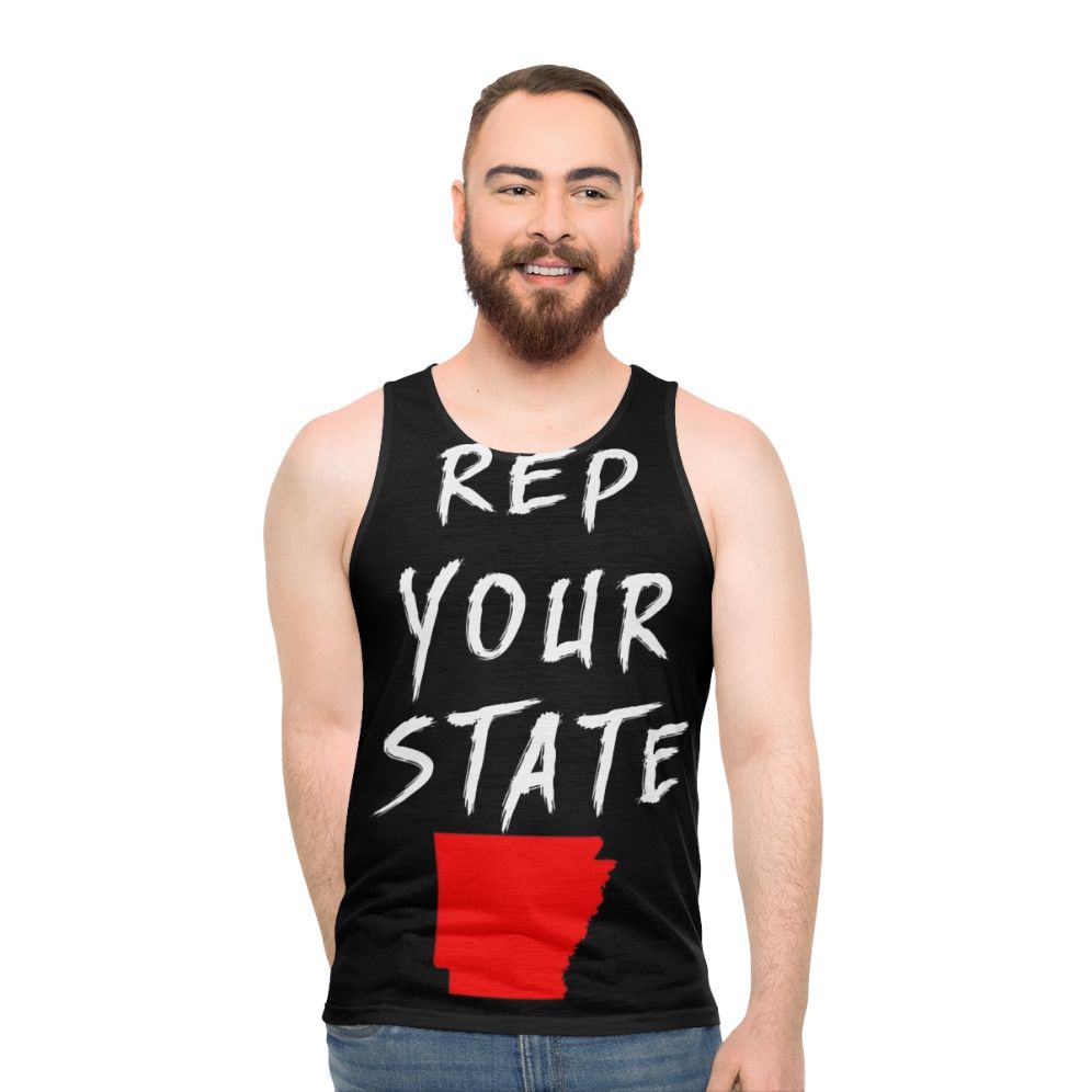 Unisex Arkansas state pride tank top - men