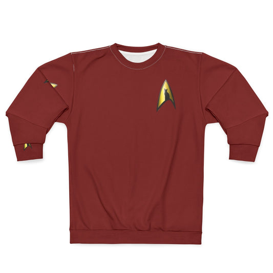 Star Trek Cat Sweatshirt with Starfleet Silhouette Logo