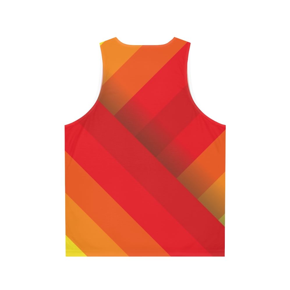 Colorblock striped unisex tank top - Back