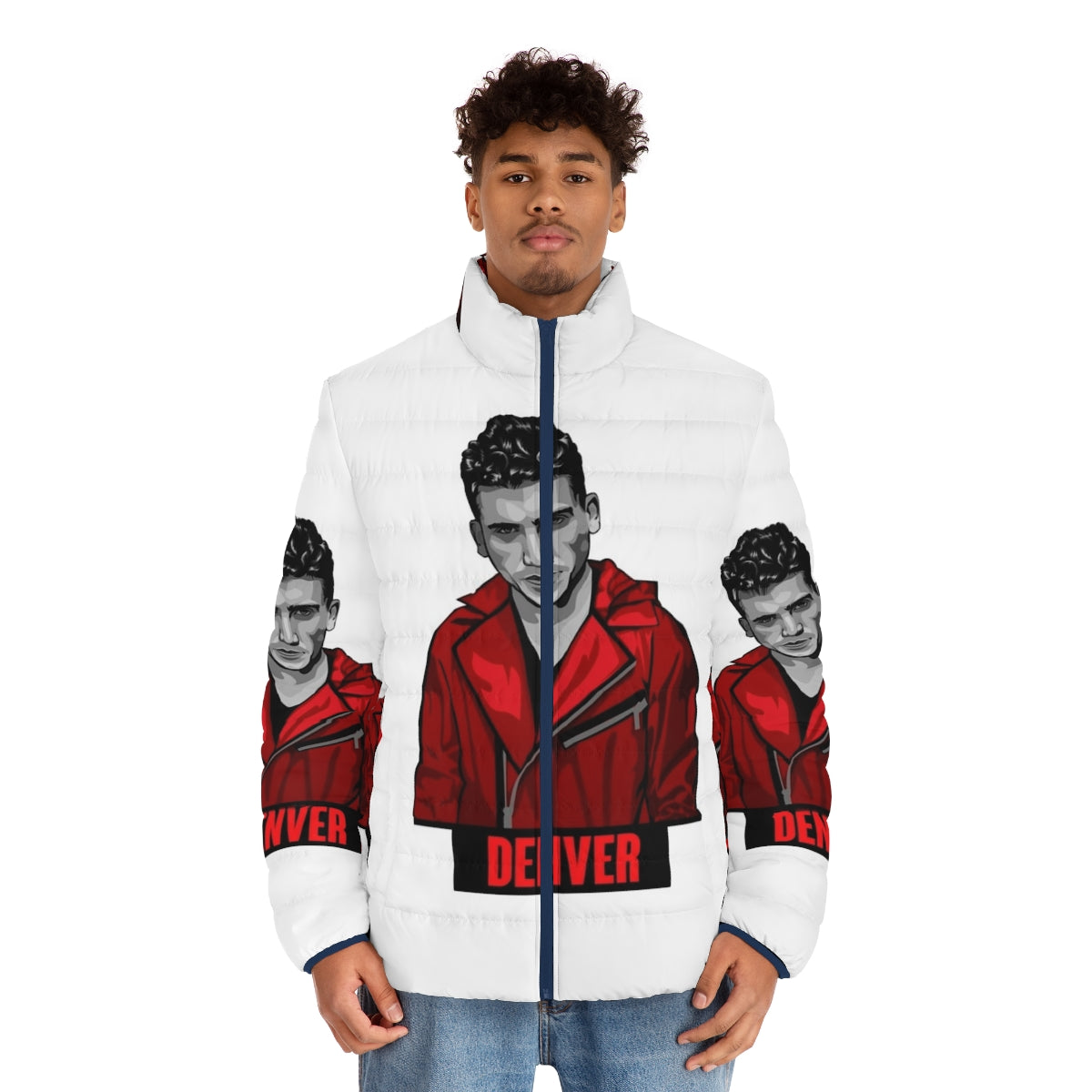 Denver Puffer Jacket from Netflix's Money Heist (La Casa de Papel) - men front