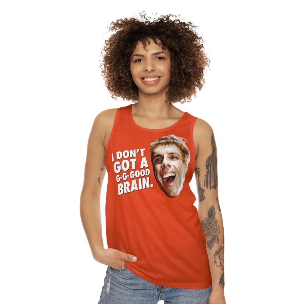 "I Don't Got a Good Brain" Unisex Tank Top featuring a funny pop culture meme - women