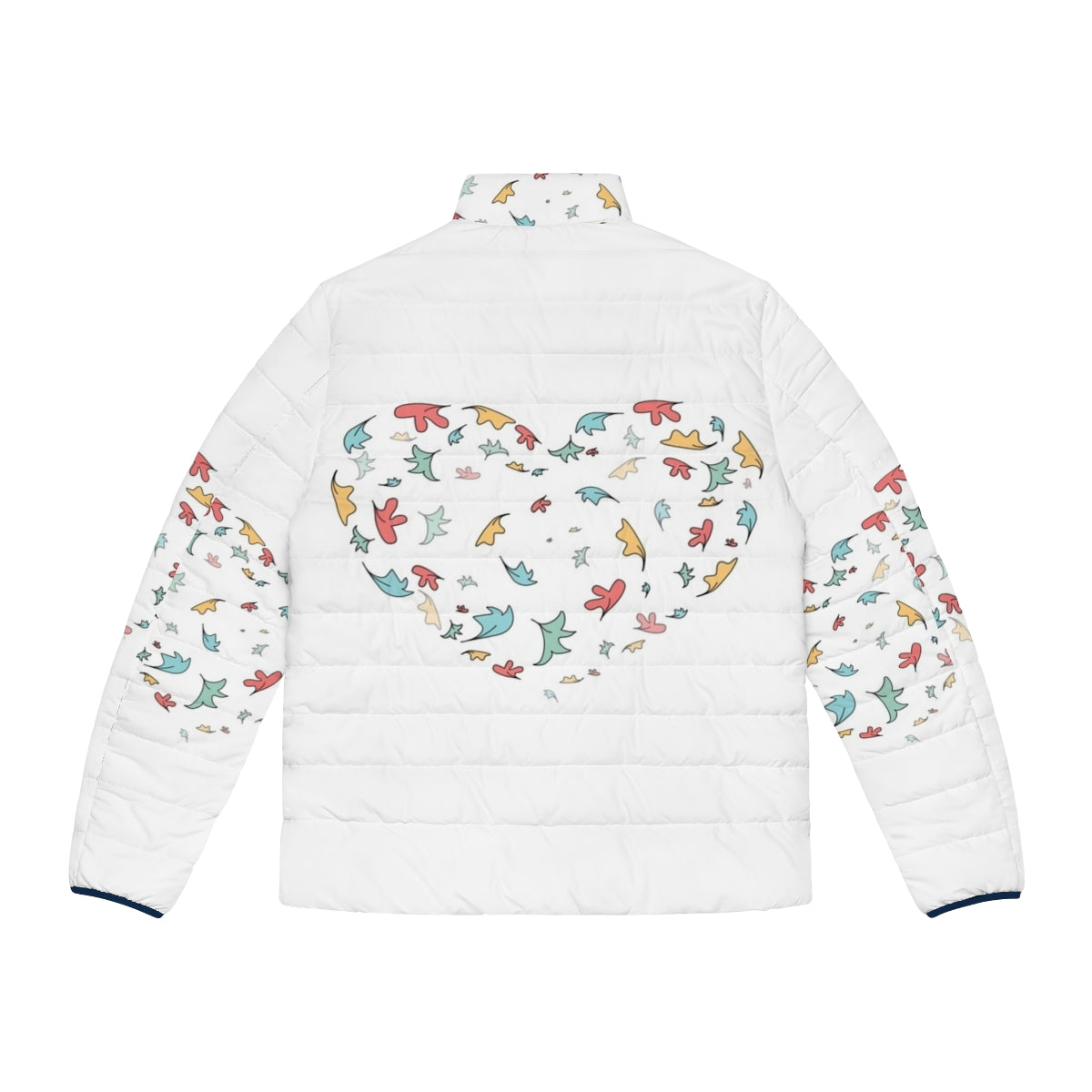 Heartstopper Leaves Puffer Jacket 3, featuring a cozy puffer design inspired by the hit Netflix series. - Back