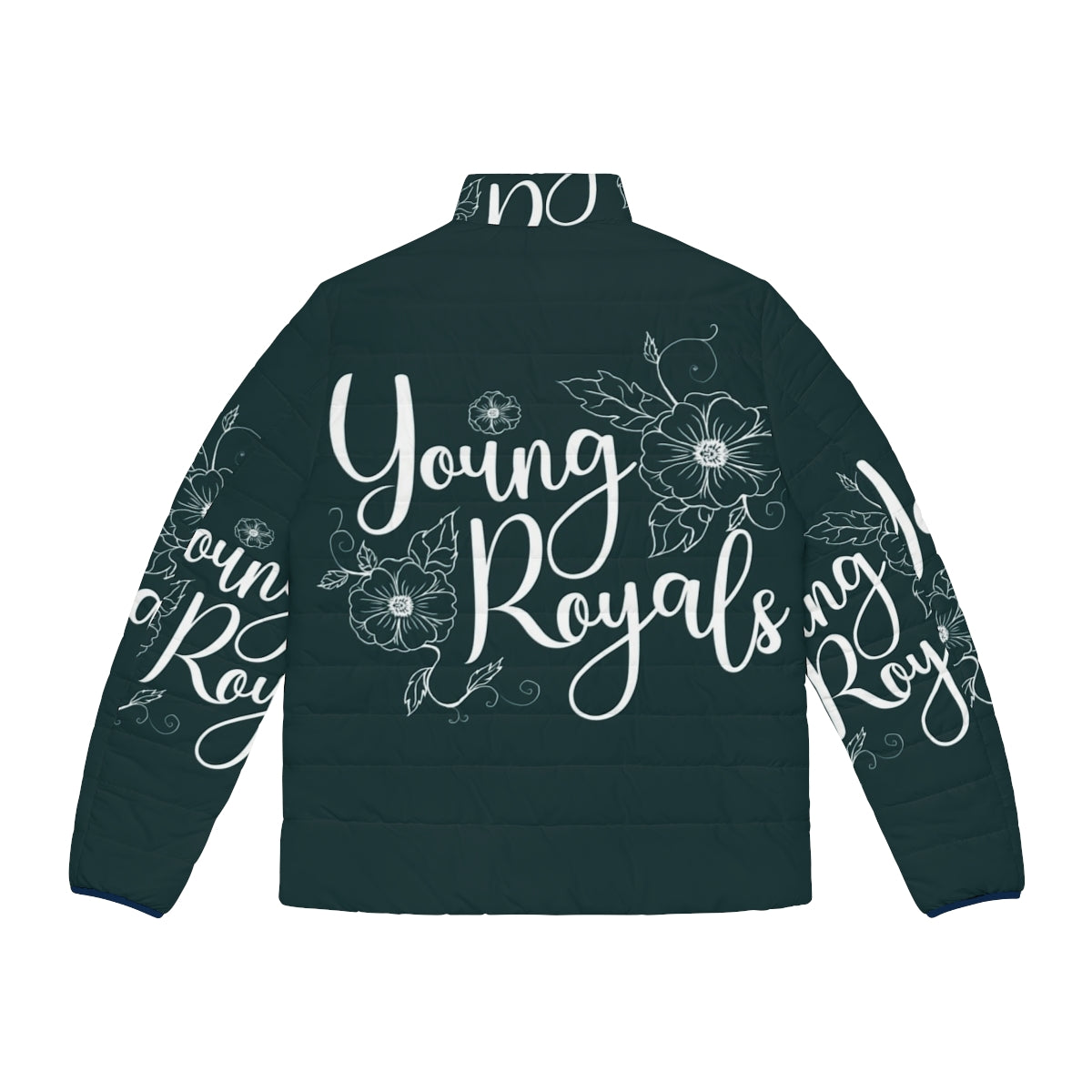 Young Royals Netflix Series Puffer Jacket Featuring Prince Wilhelm and Prince Simon - Back