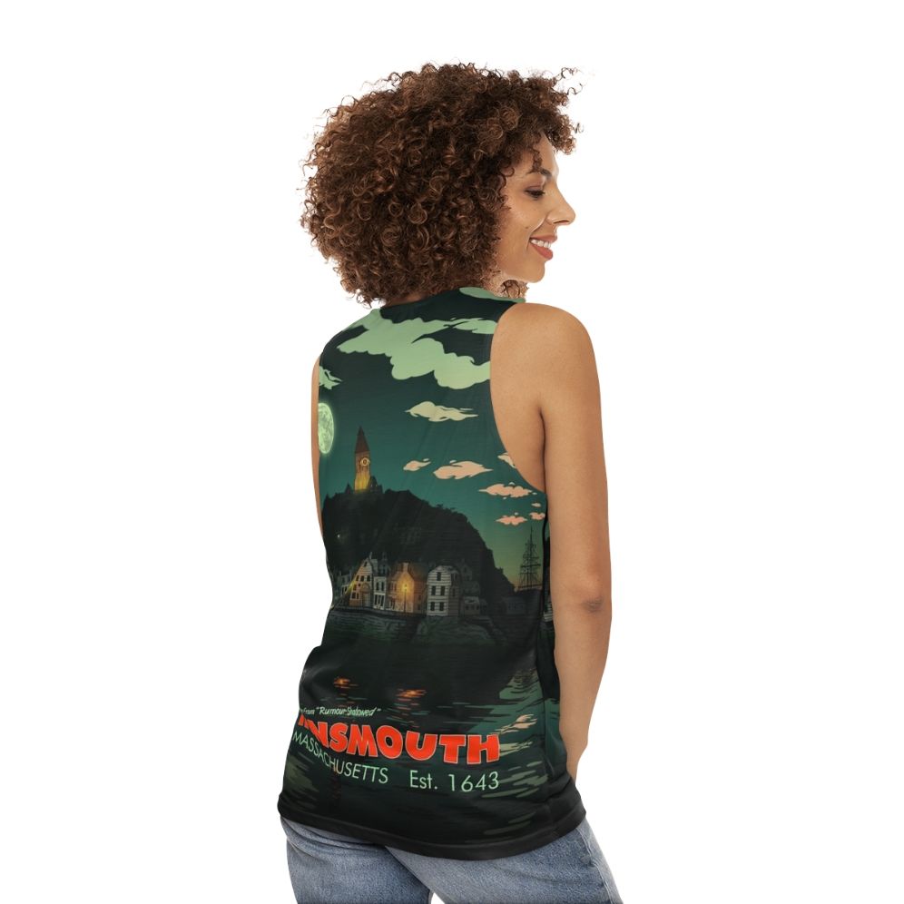 Innsmouth Unisex Tank Top with Lovecraft Cthulhu Mythos Horror Literature Design - women back