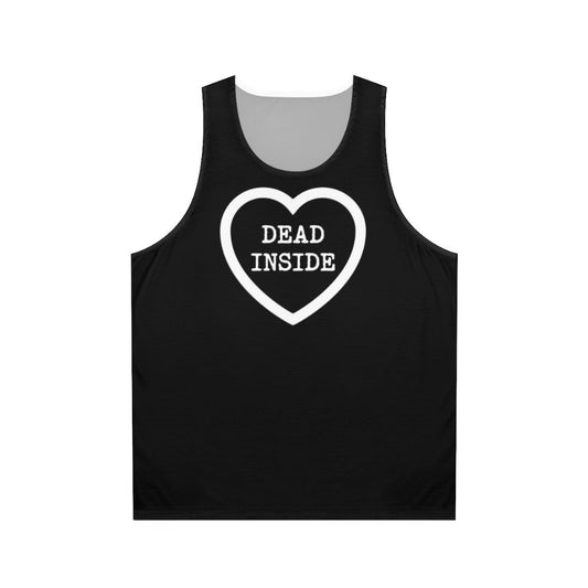 Dark and edgy unisex tank top with minimalist design