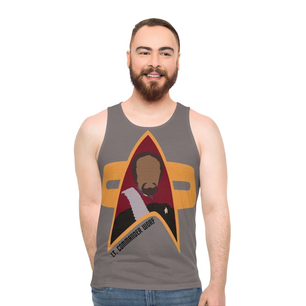 Star Trek DS9 Lieutenant Commander Worf Klingon Unisex Tank Top - men