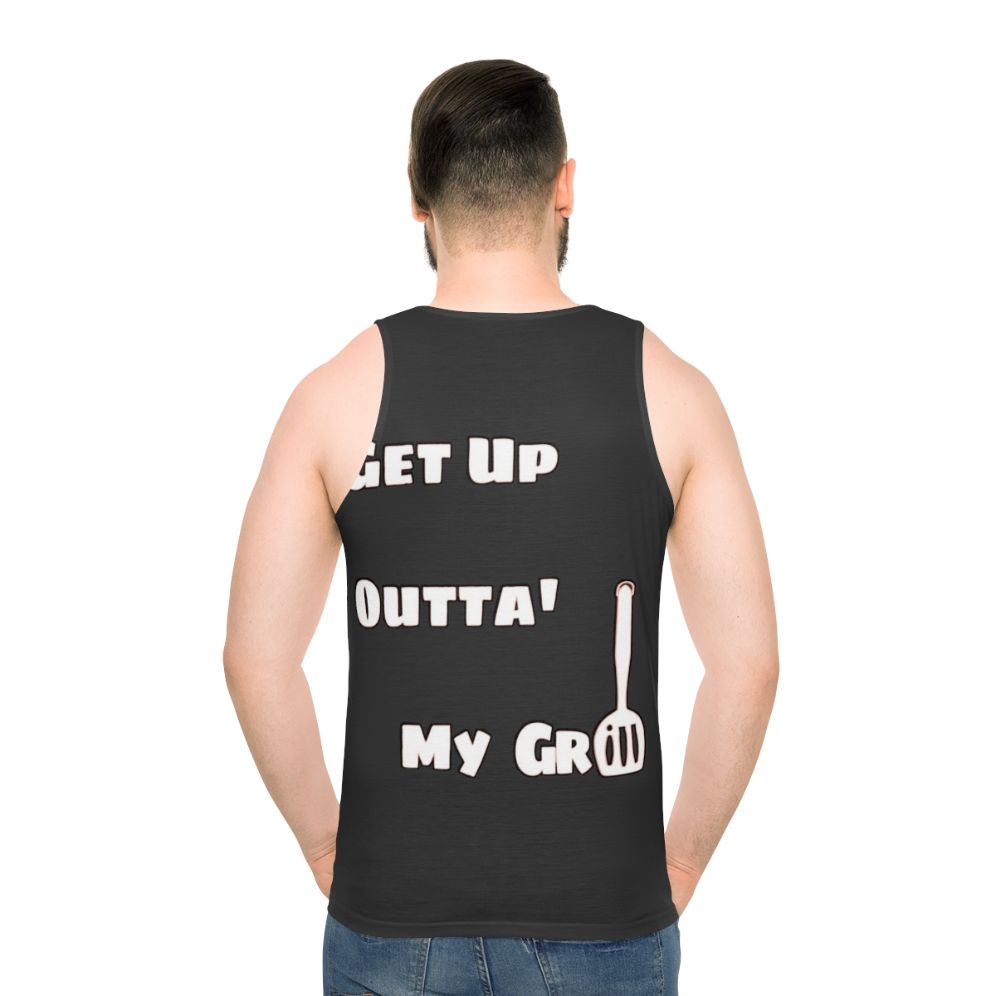 Funny Grill Chef Unisex Tank Top - men back