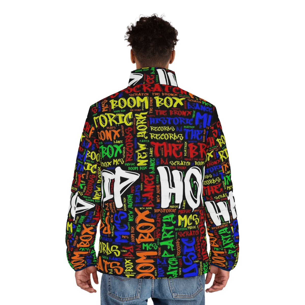 50th anniversary puffer jacket celebrating the legacy of hip hop music - men back