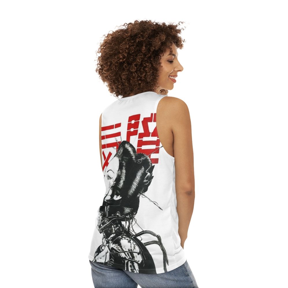 Vaporwave Japanese Cyberpunk Unisex Tank Top - women back