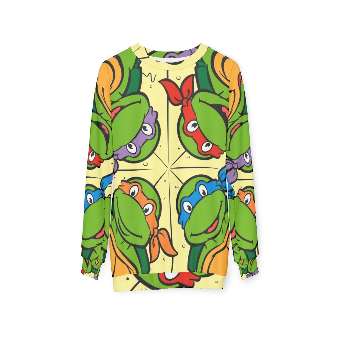 Retro 80s Pizza Time Teenage Mutant Ninja Turtles Sweatshirt - hanging