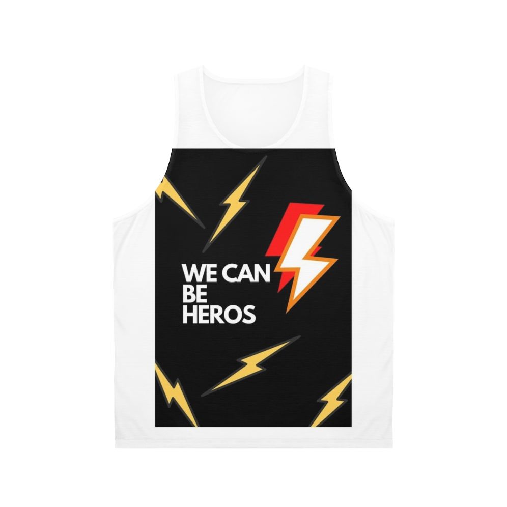 "We Can Be Heros Unisex Black Lightning Tank Top"