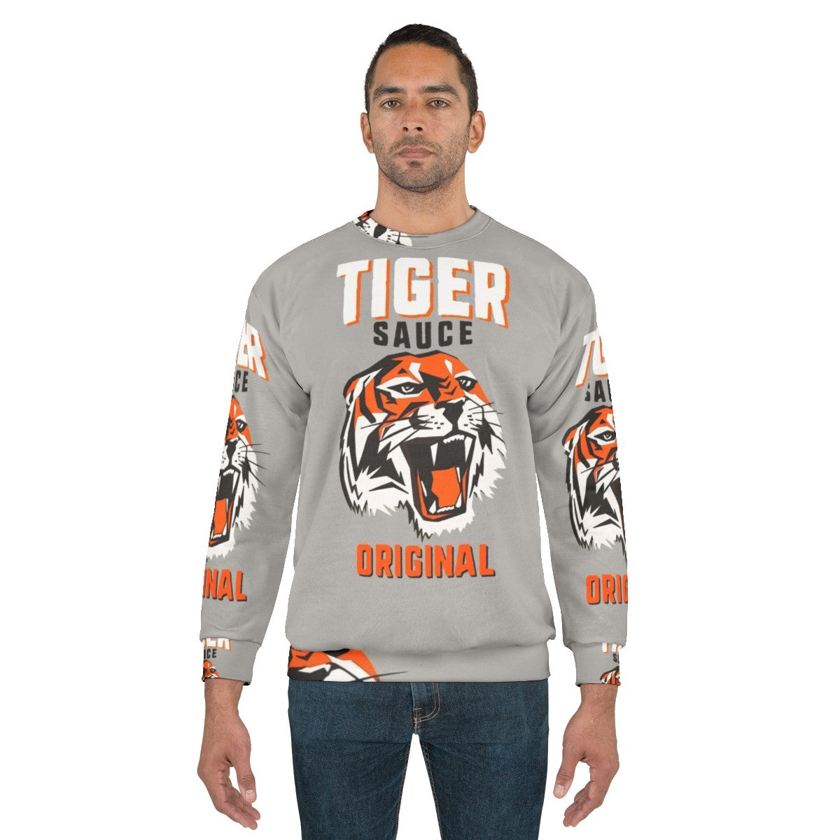 Original Tiger Sauce Sweatshirt with Habanero and Tabasco Design - men