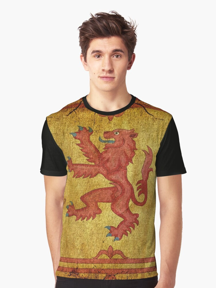 Rampant lion Scottish flag graphic t-shirt - Men