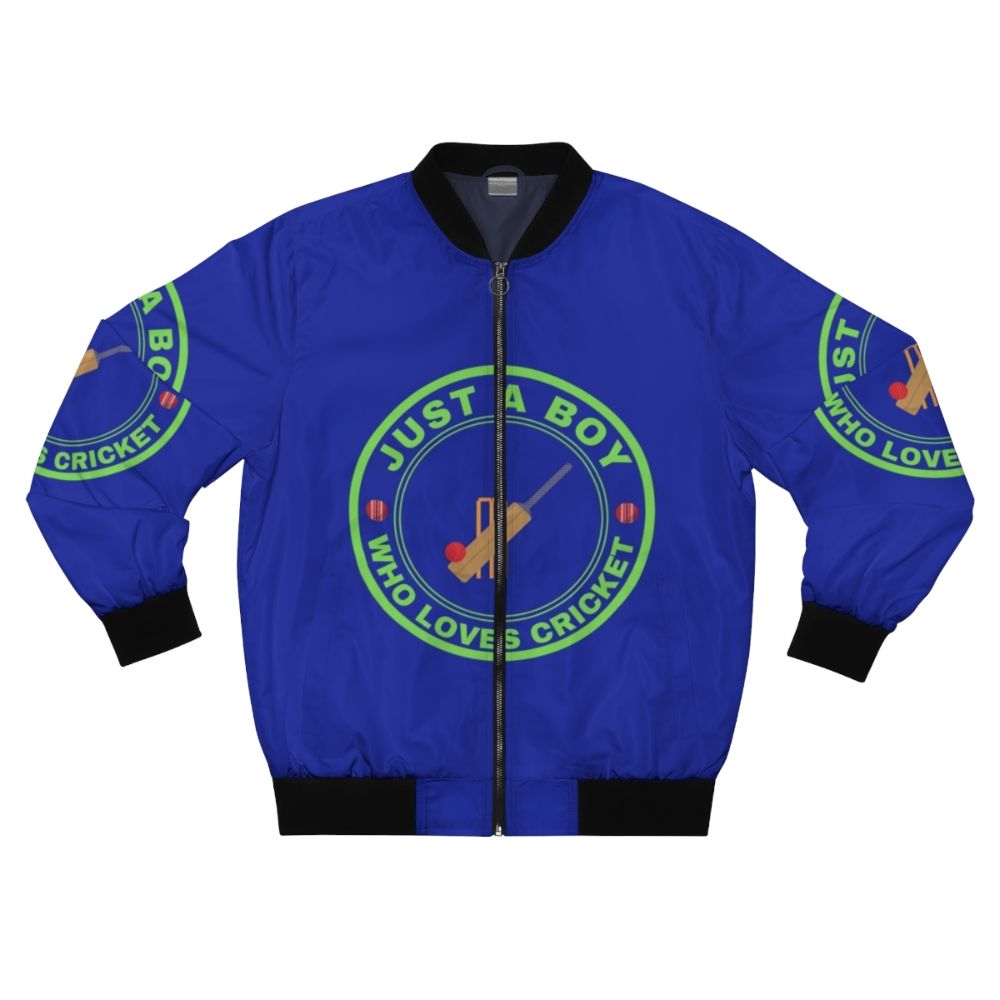 Cricket Lover's Bomber Jacket - Featuring a cricket ball and bat design for the ultimate cricket fan