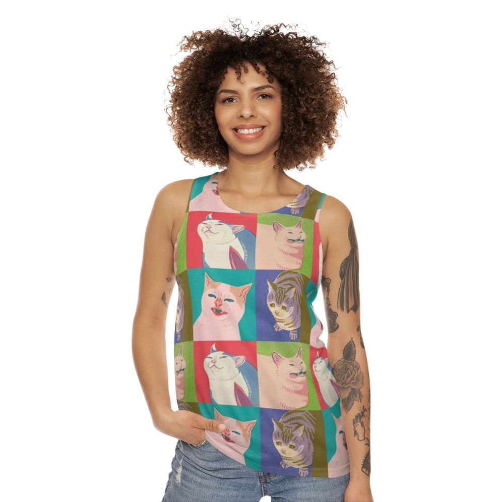 Apocalypse Meme Cats Unisex Tank Top - women