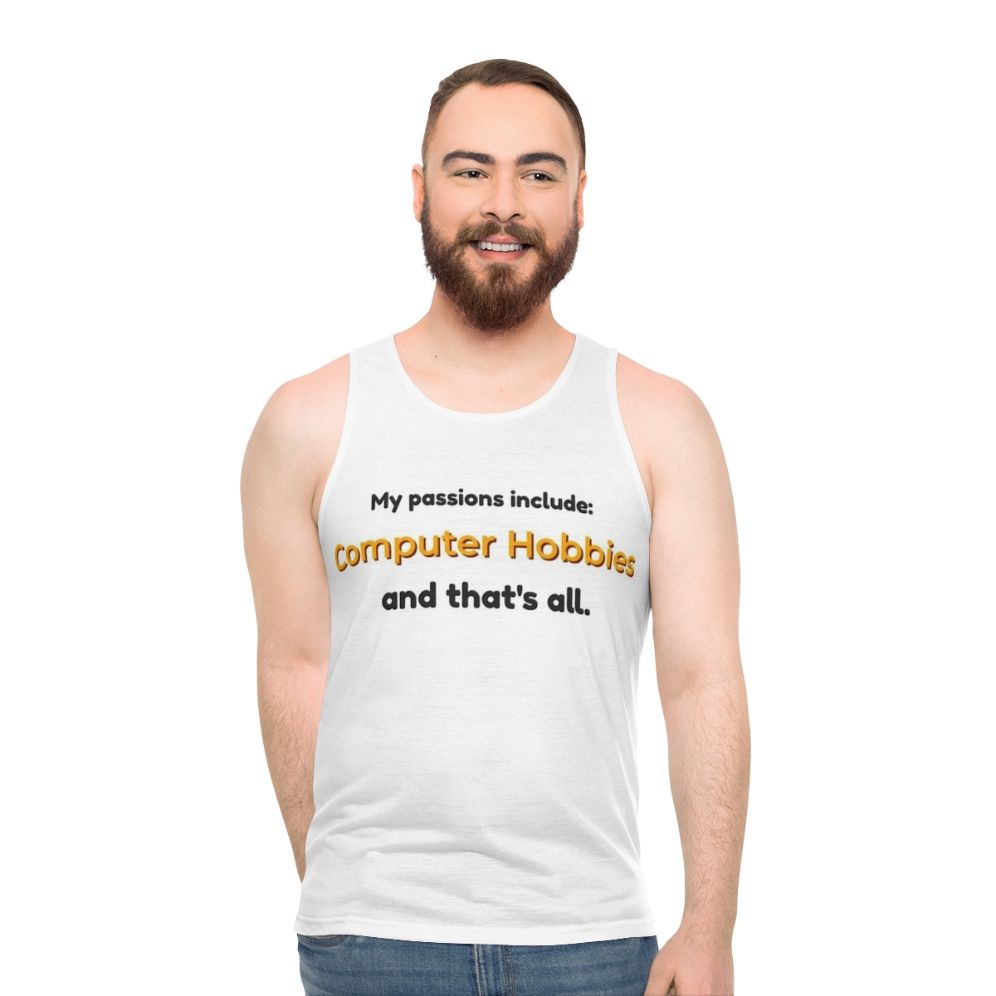 Computer Hobbies Passion Unisex Tank Top - men