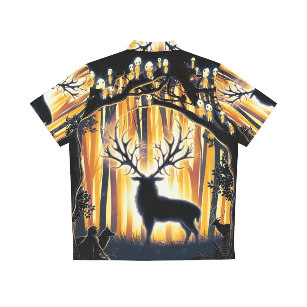 Deer God Master Of The Forest Hawaiian Shirt with nature and spiritual elements - Back