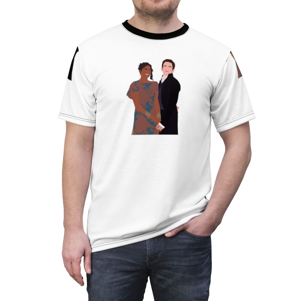 Bridgerton-Inspired Netflix T-Shirt Featuring Anthony and Kate Bridgerton - men front