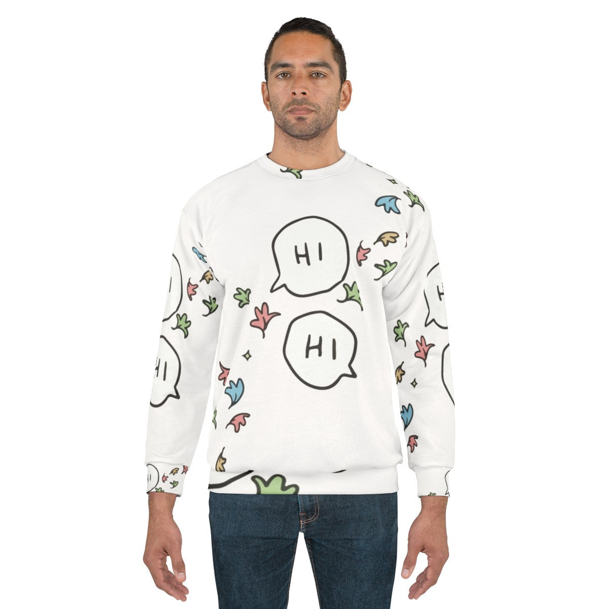 Hi Heartstopper Sweatshirt Featuring the Main Characters Nick Nelson and Charlie Spring - men