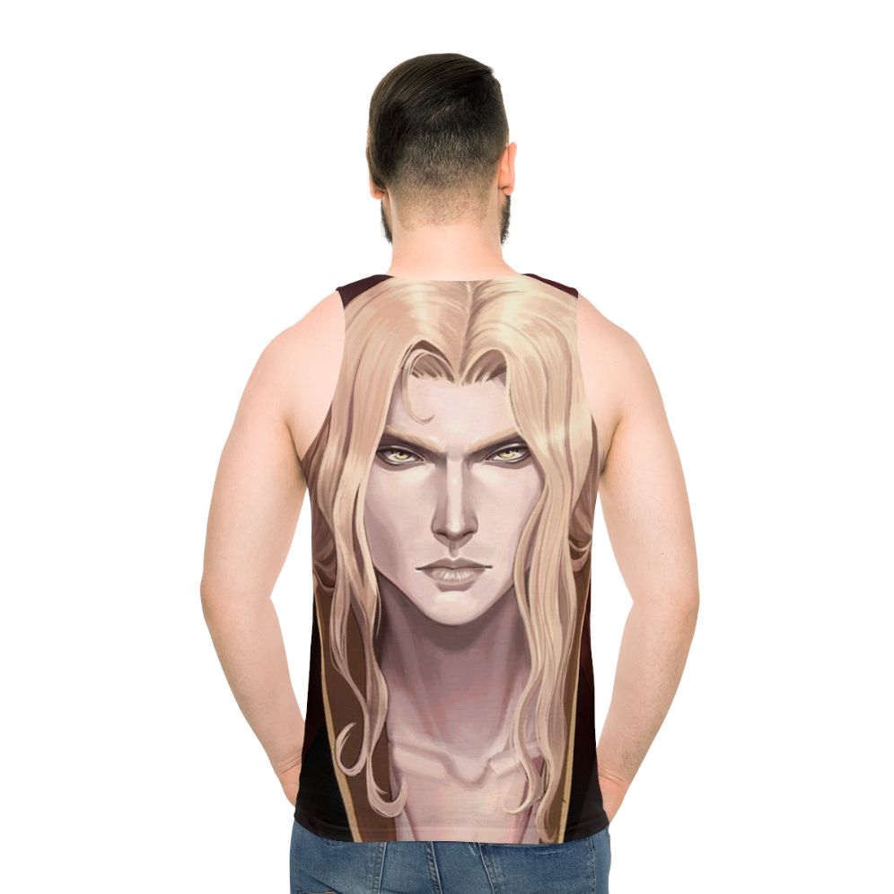 Castlevania Alucard Fanart Unisex Tank Top - men back