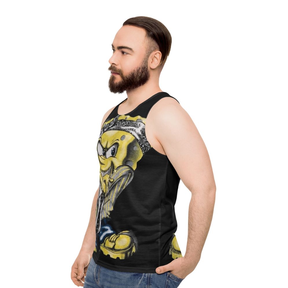 Gangster Spongebob Unisex Tank Top - men side