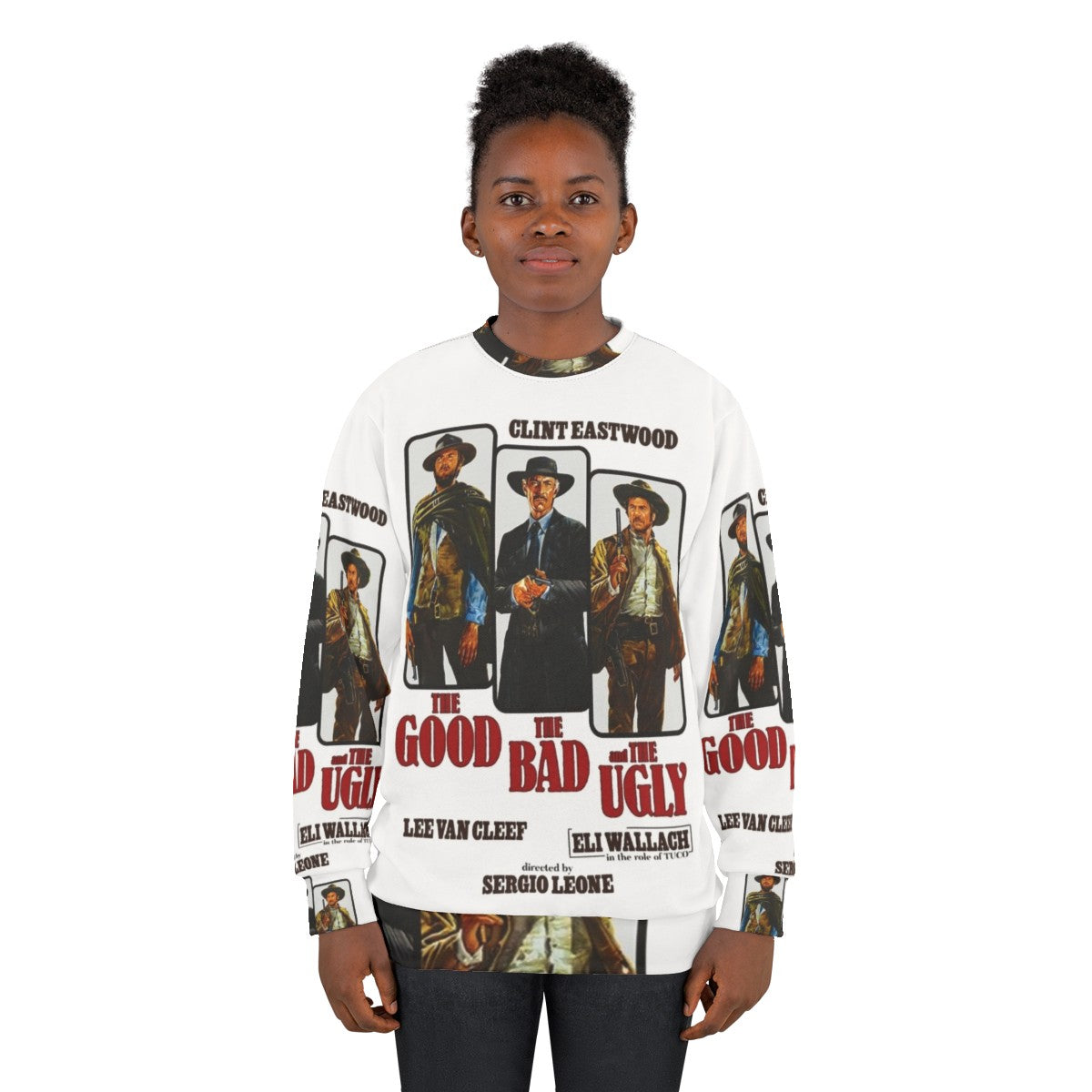 Vintage style "The Good, The Bad and The Ugly" sweatshirt featuring Clint Eastwood - women