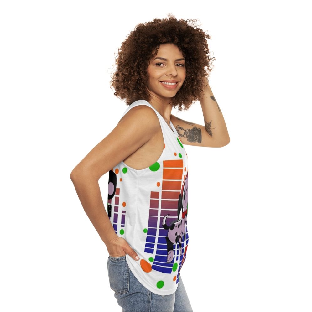 DJ Unisex Dalmatian Tank Top - women side