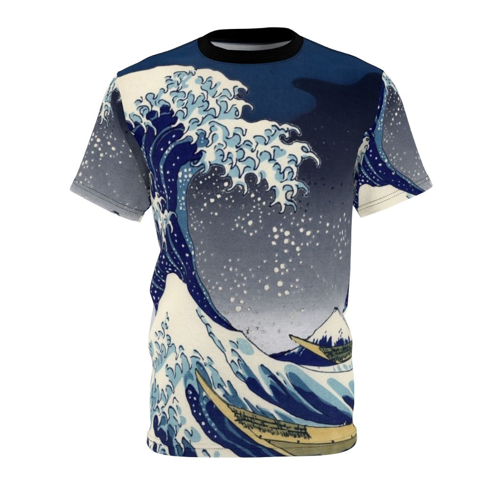 Stylish t-shirt featuring the iconic "Great Wave off Kanagawa" artwork by Hokusai