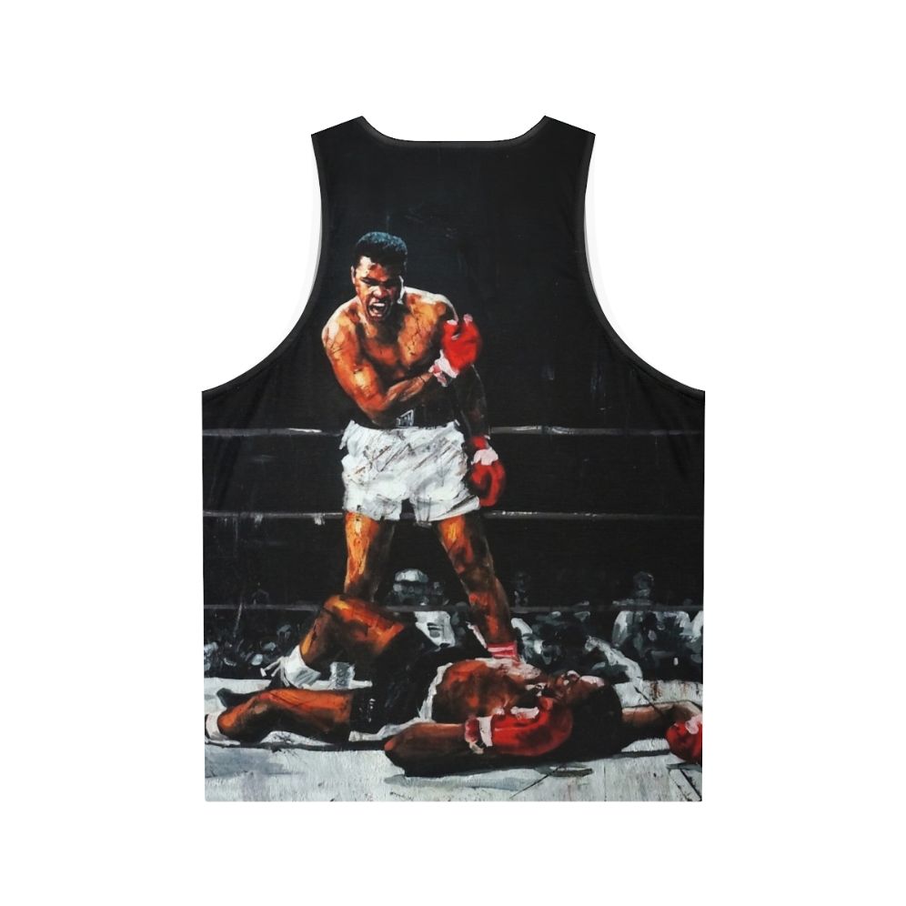 Muhammad Ali knocking out Sonny Liston sports boxing tank top - Back