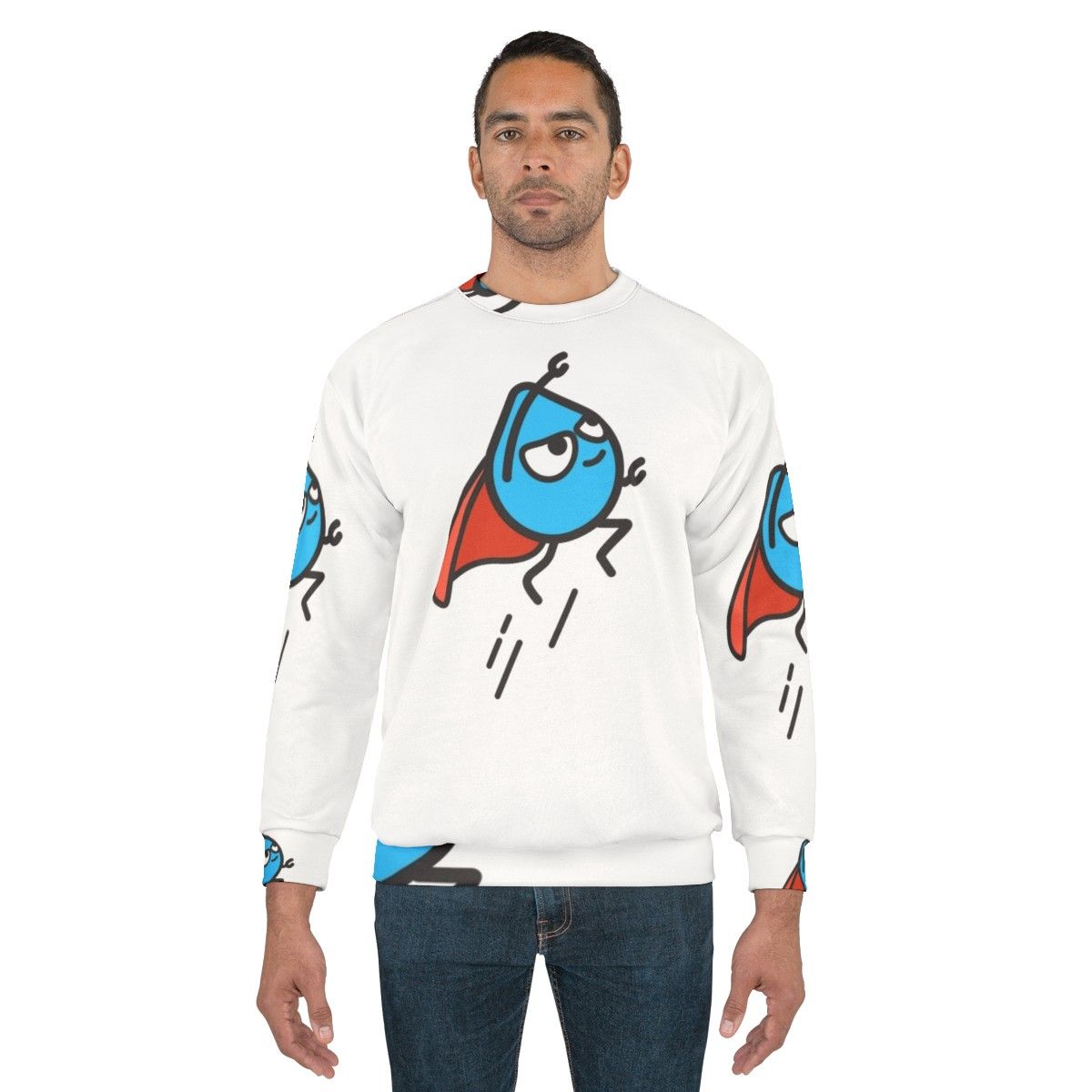 Drupal Hero Sweatshirt featuring a stylized graphic design - men