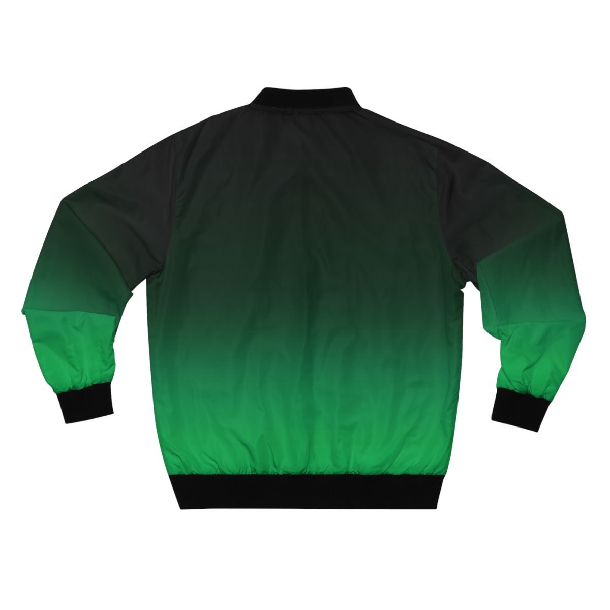 Ombre green bomber jacket with a minimalist design - Back