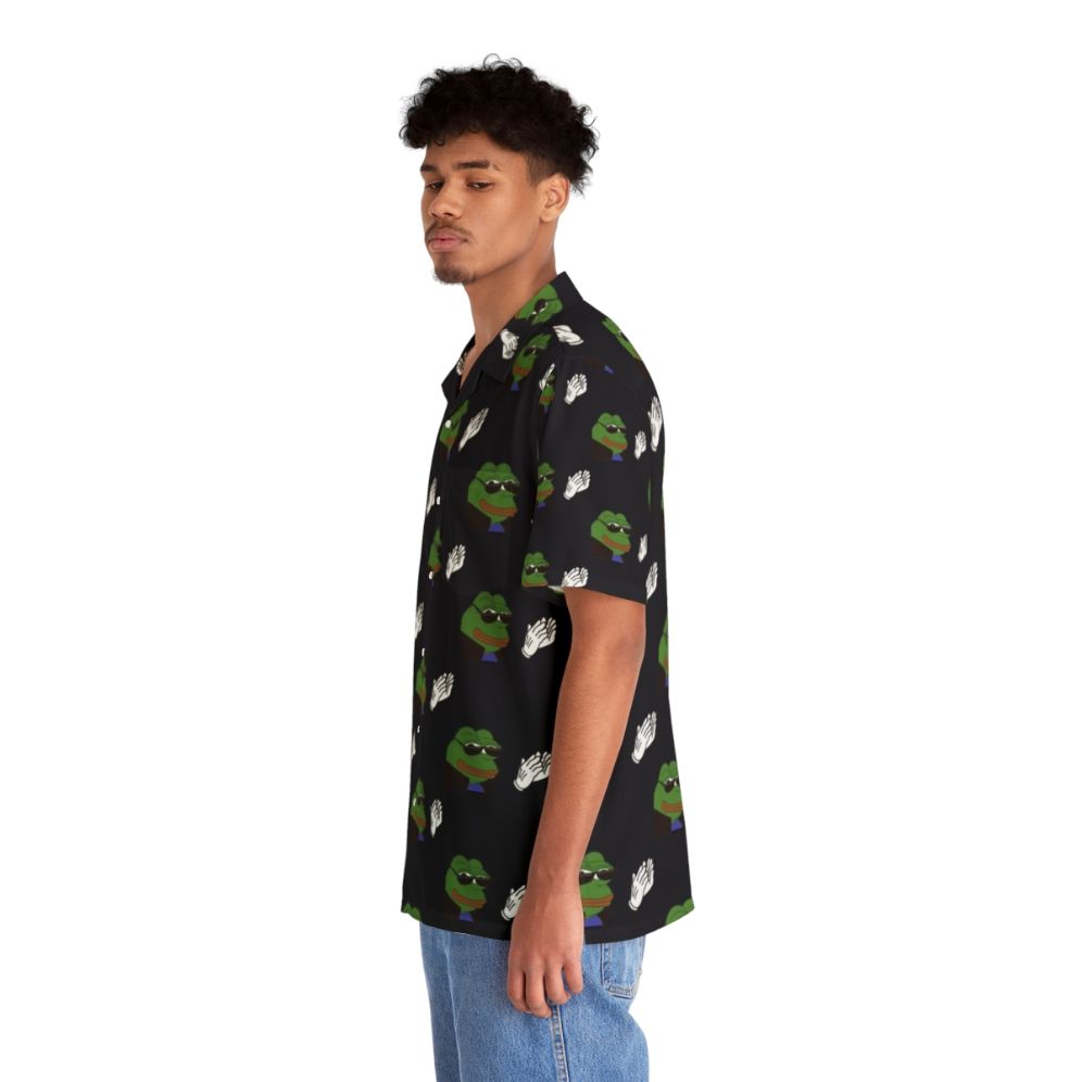 Ez Clap Hawaiian Shirt with Rare Pepe Design - People Left