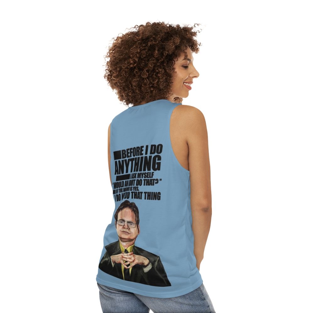 The Office Dwight K. Schrute Unisex Tank Top - women back