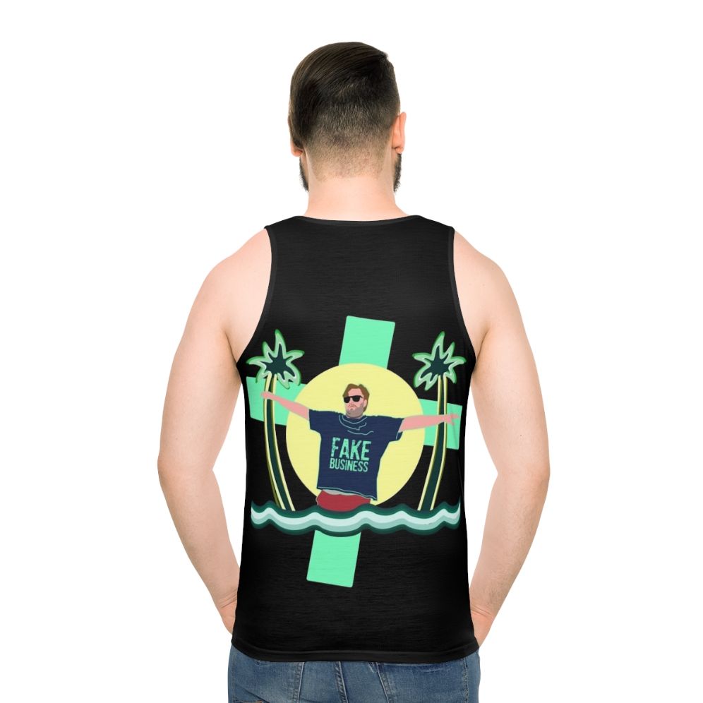 Tim Dillon Fake Business Unisex Dark Humor Tank Top - men back