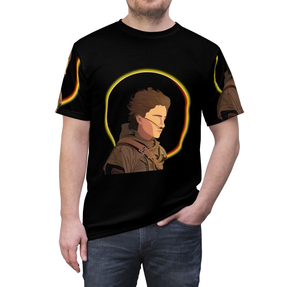 Dune-inspired Poul Atreides graphic t-shirt design - men front